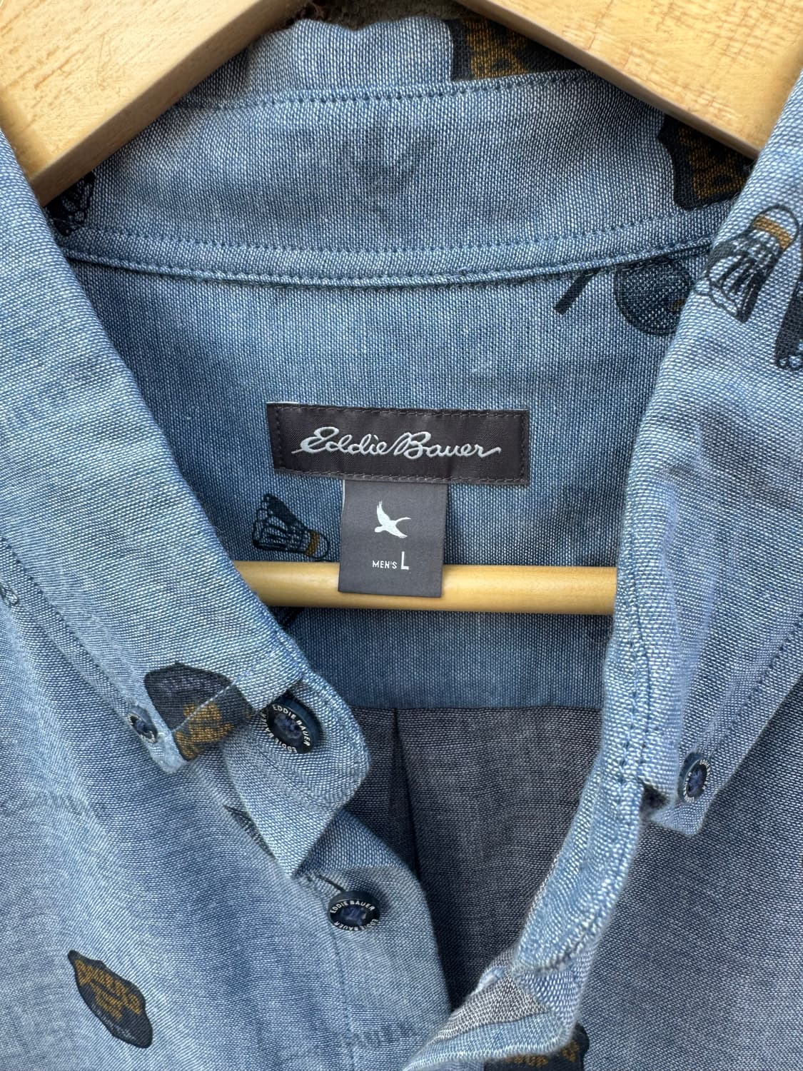 에디바우어 스포츠샵 프린팅 코튼 셔츠 L 상품이미지4