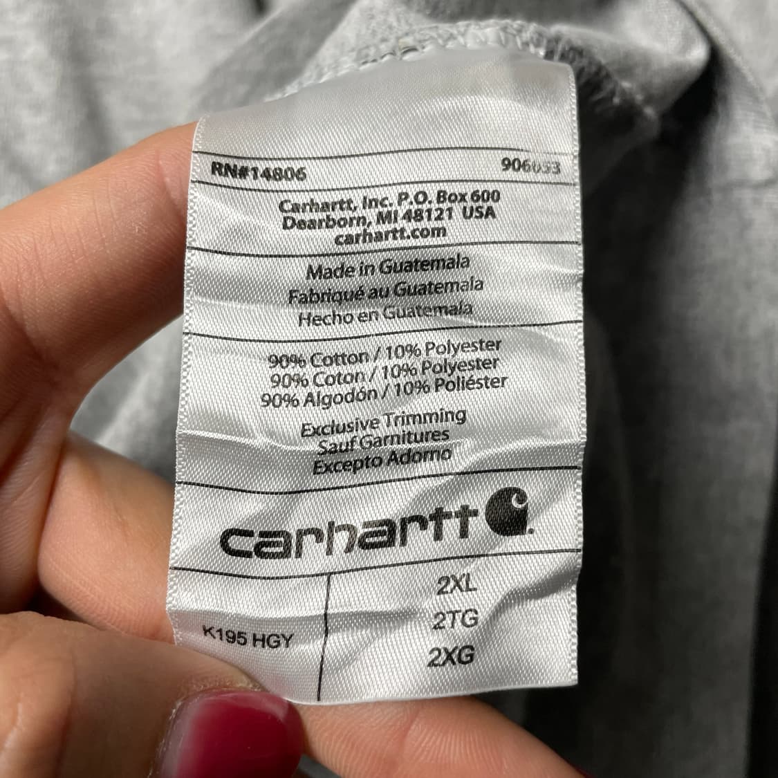 CARHARTT 칼하트K195 그레이 그래픽 반팔티셔츠 A01099 상품이미지10