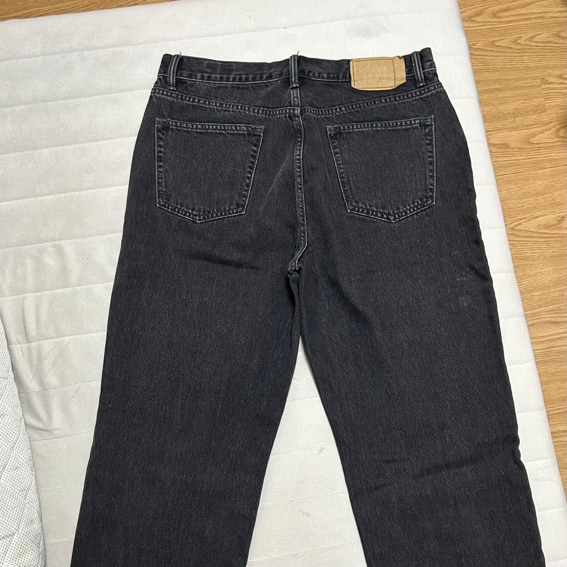 레귤러 진 블랙 데님 팬츠 xl 상품이미지5