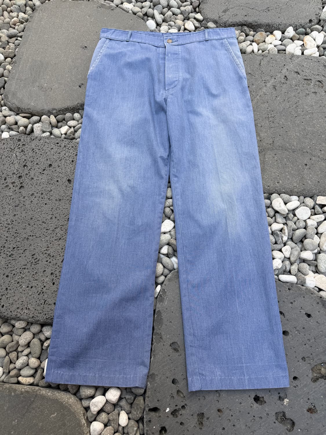 60s FRENCH KIDUR FADED CHAMBRAY 프렌치워크팬츠 상품이미지1