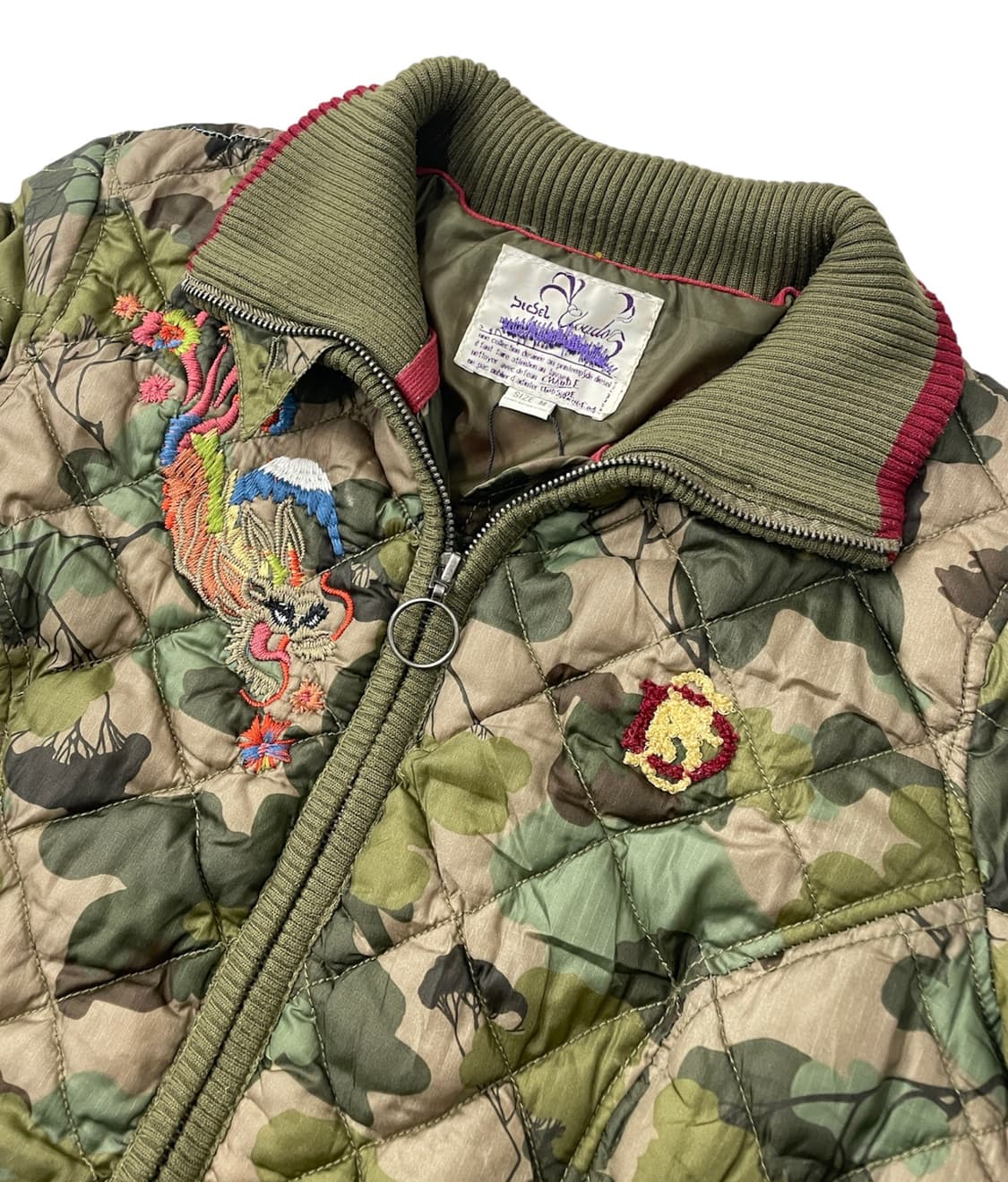 디젤 Diesel 카모플라쥬 오리엔탈 자수 퀼팅자켓 상품이미지3