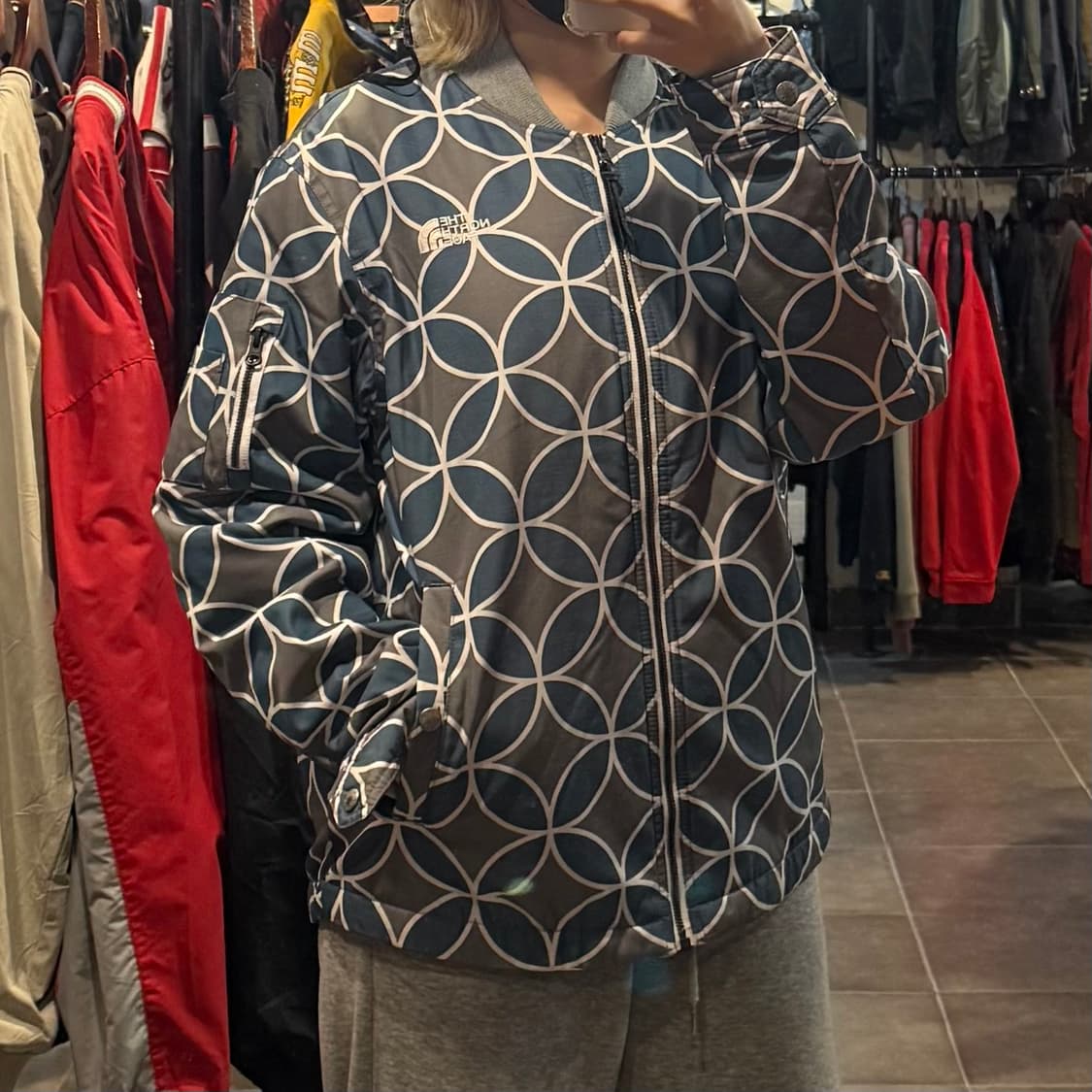 [NO.9] 노스페이스 화이트라벨 패턴 봄버 자켓 상품이미지3