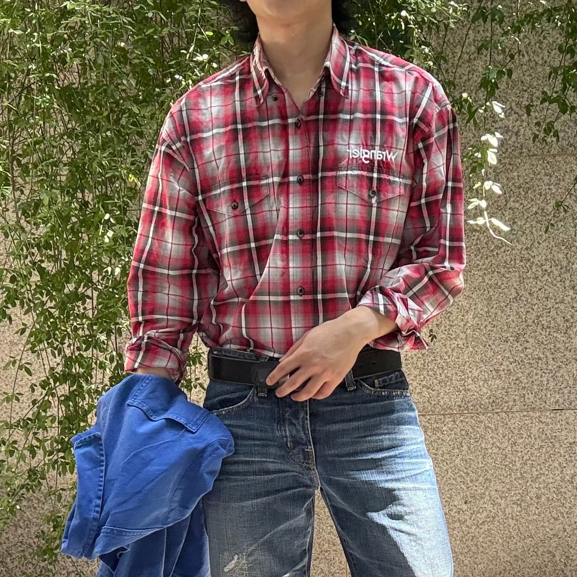랭글러 Wrangler Logo Check Shirt 상품이미지2