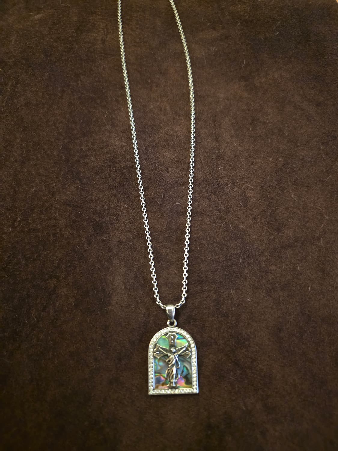 Silver925 shell 🐚 angel cross nacklace 상품이미지5