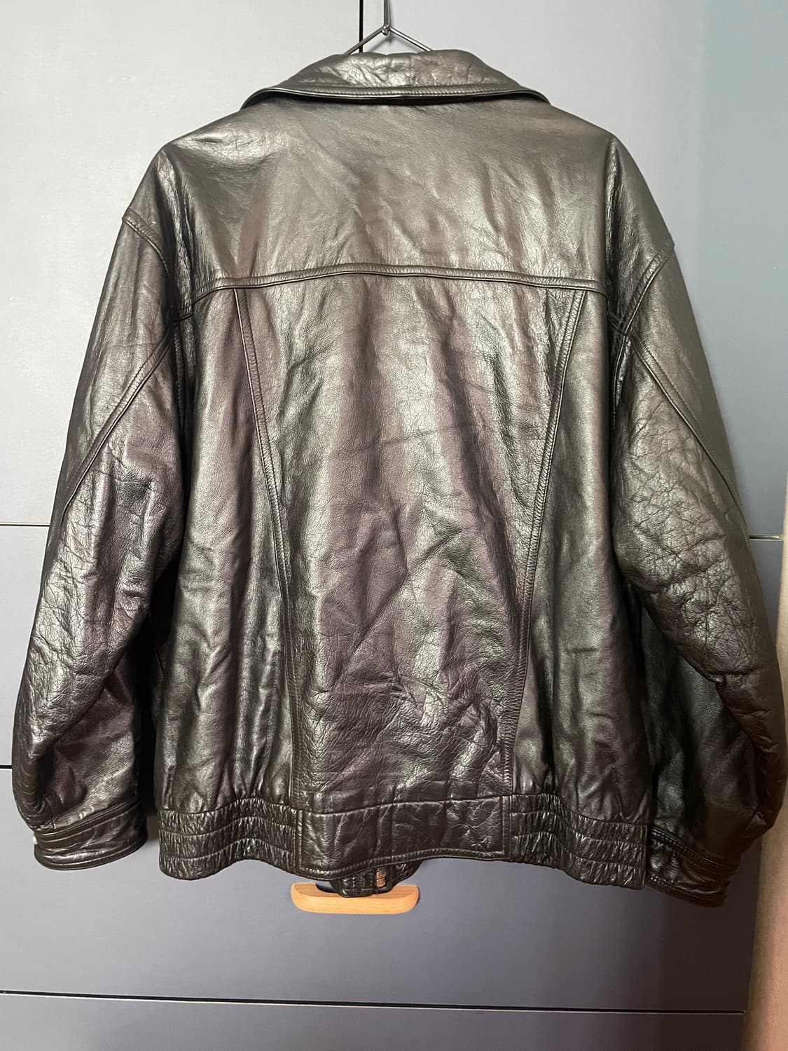 봄버 양가죽 레더자켓 상품이미지6