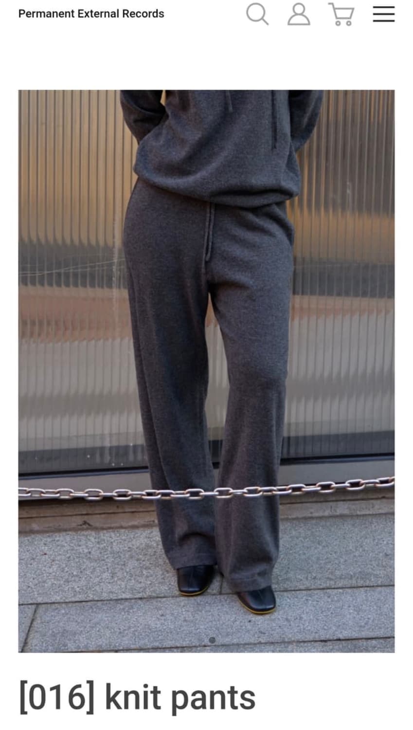 머듈 니트 팬츠 그레이 4 상품이미지1
