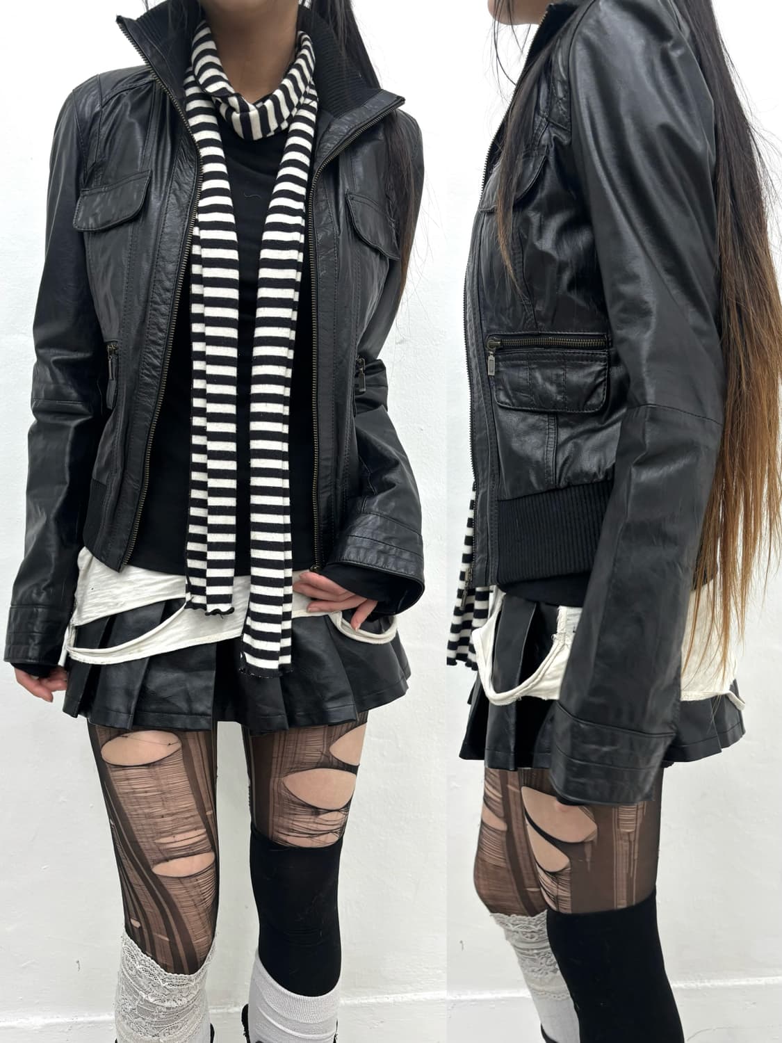 Tc surf high-neck leather jacket  상품이미지1