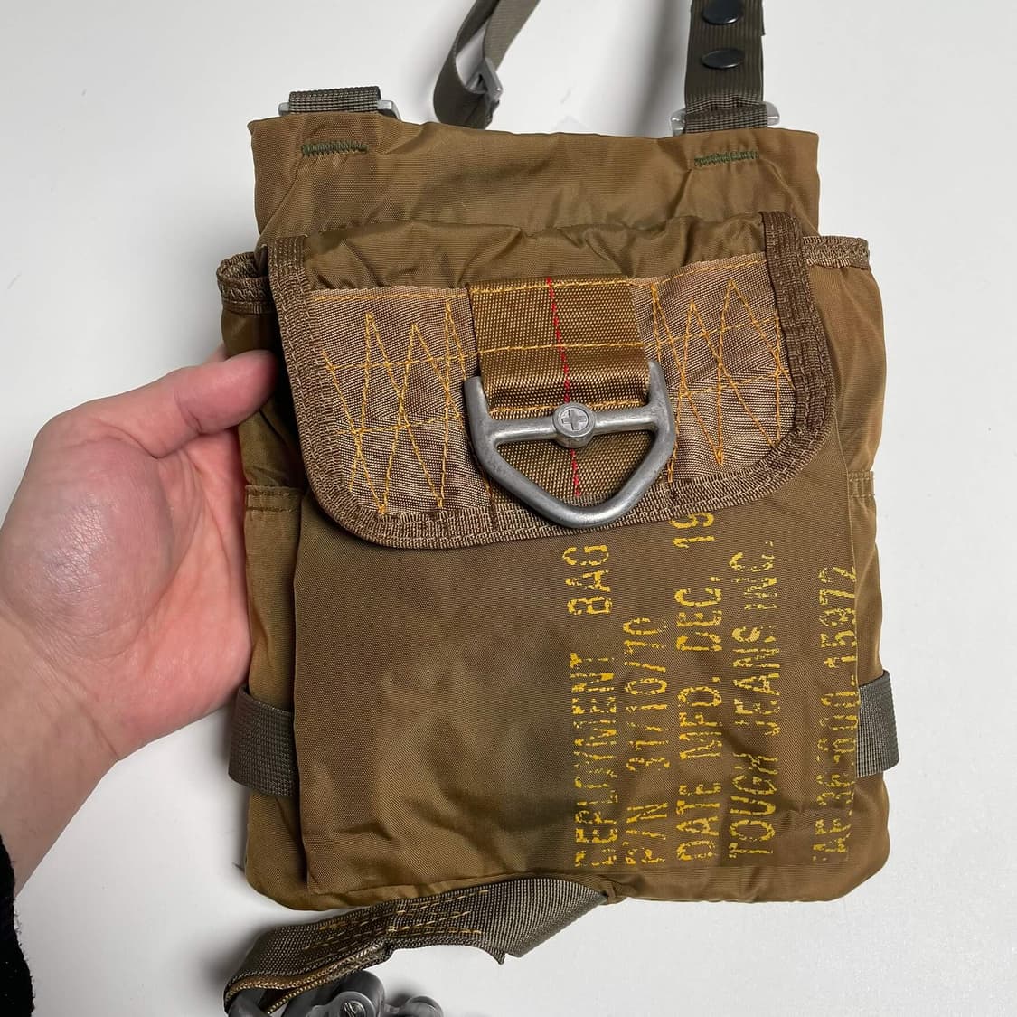 Tough jeansmith 엘로우 나일론 백 상품이미지6