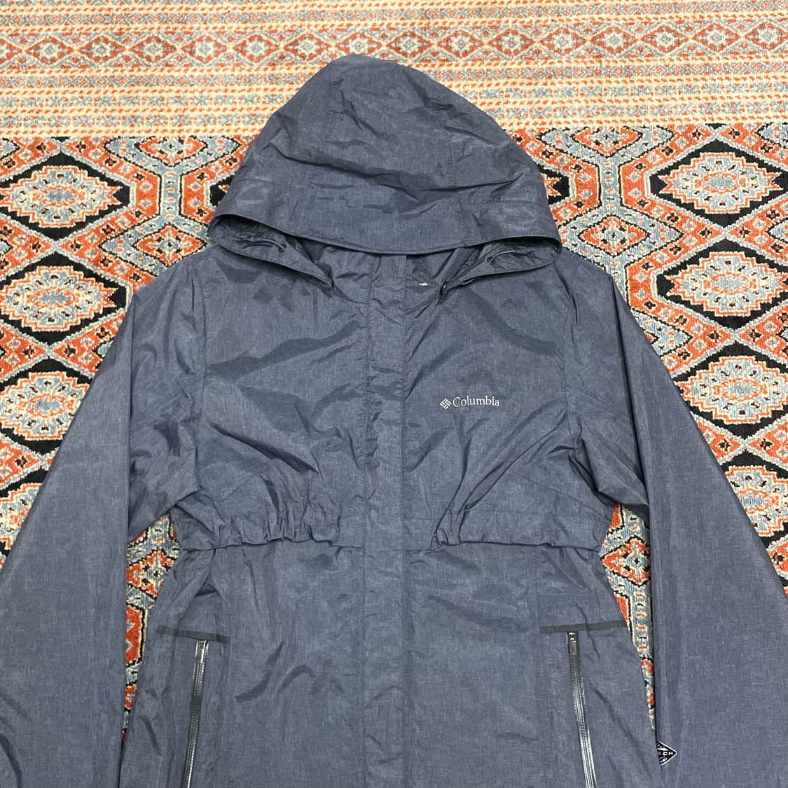 컬럼비아 네이비 롱 경량 바람막이 야상 여성L 상품이미지2