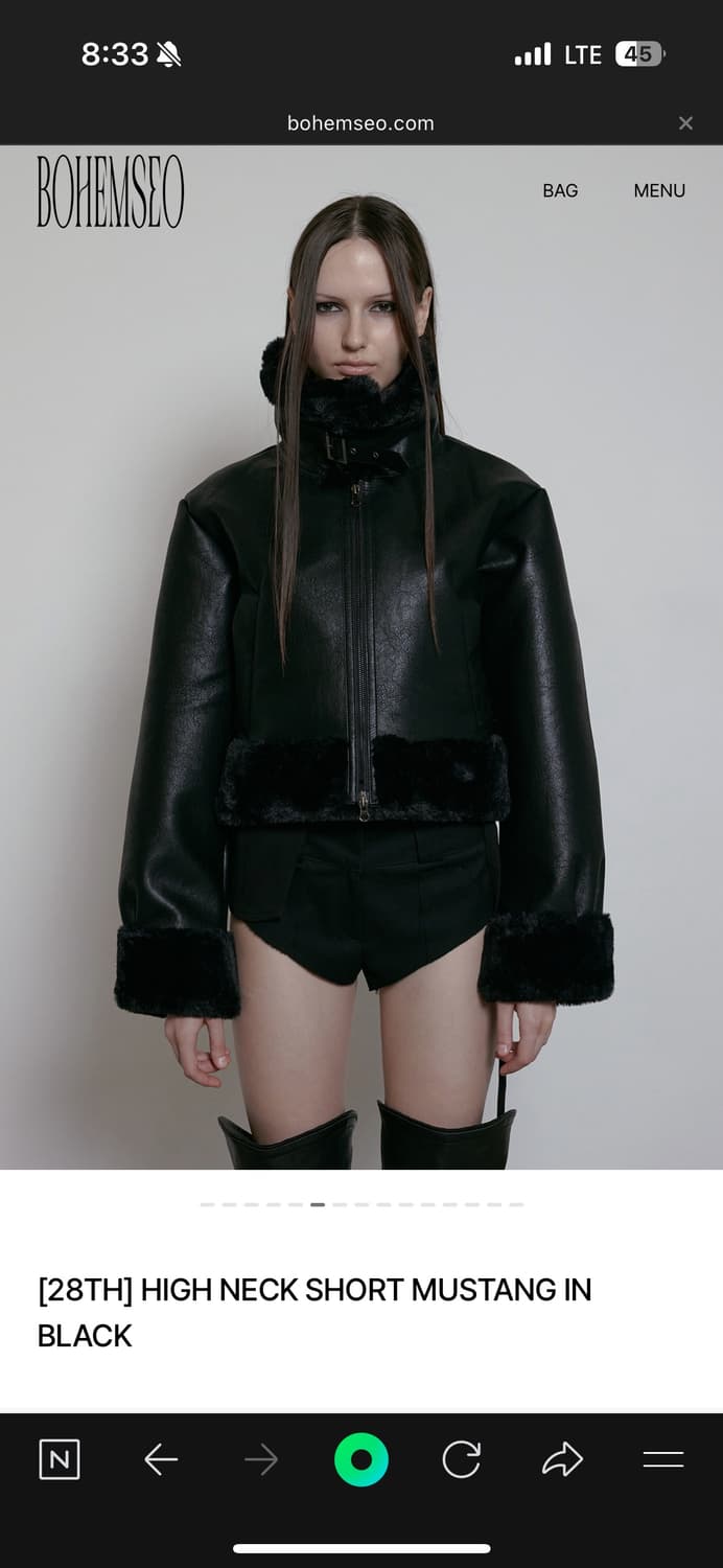 보헤미안 서울 숏 뮤스탕 블랙 상품이미지9