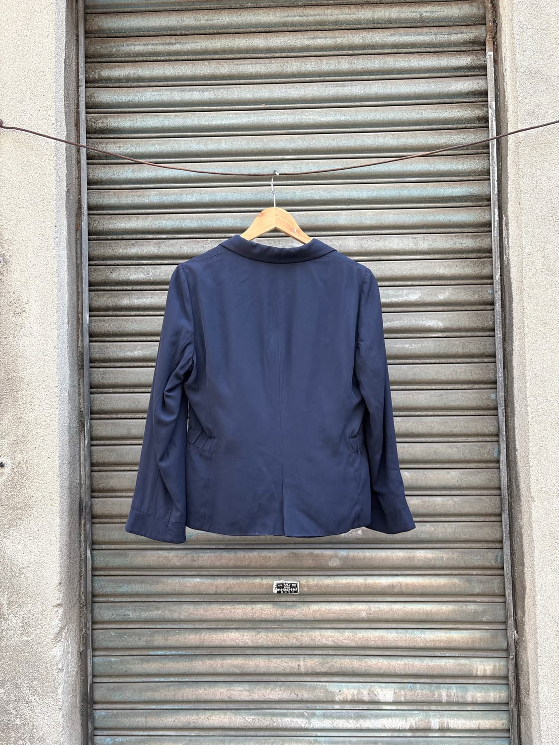 Giorgio armani 조르지오 알마니 네이비 벨트 블레이저 상품이미지2