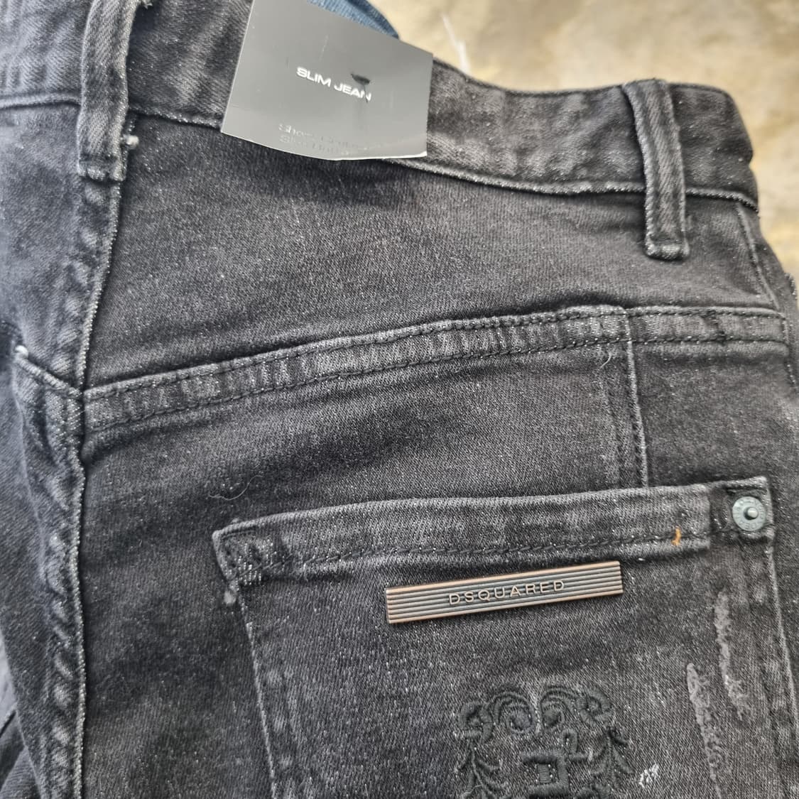 디스퀘어드2 블랙 데님 청바지 워싱진(미사용) 상품이미지4