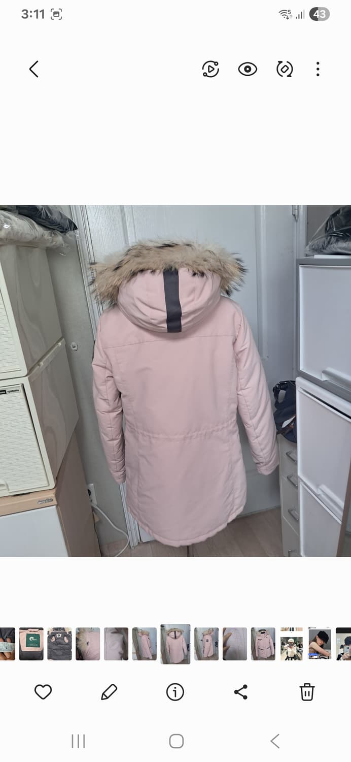 네파 핑크 구스 패딩 다운  95(약55~66) 상품이미지3