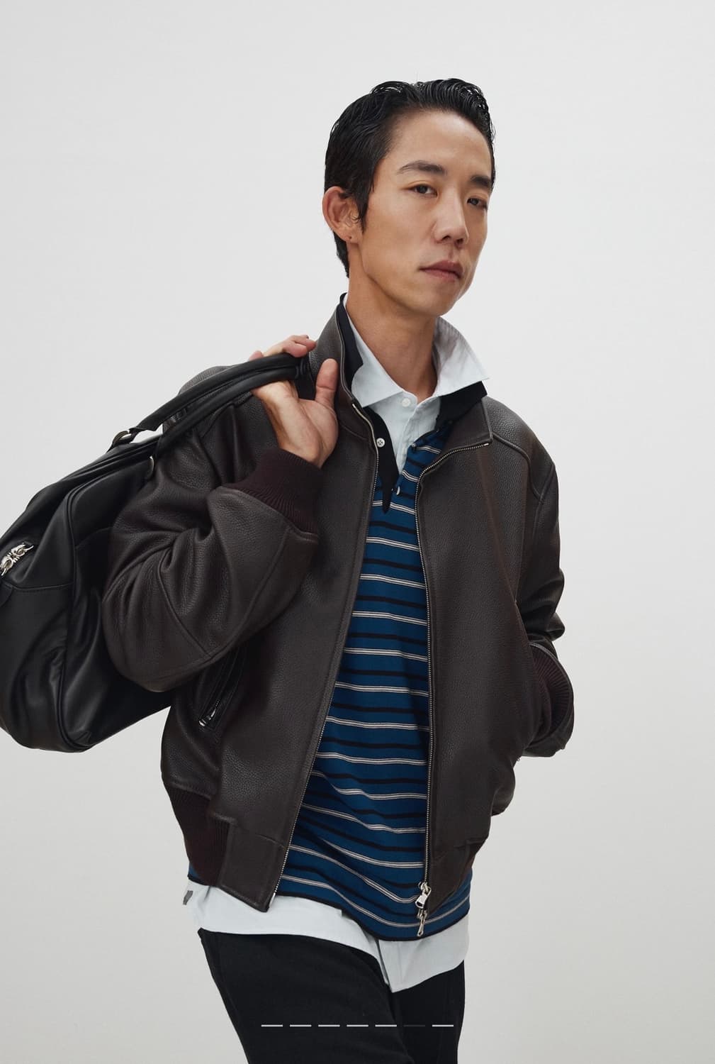 포터리 램스킨 엠보 집업 블루종 상품이미지1