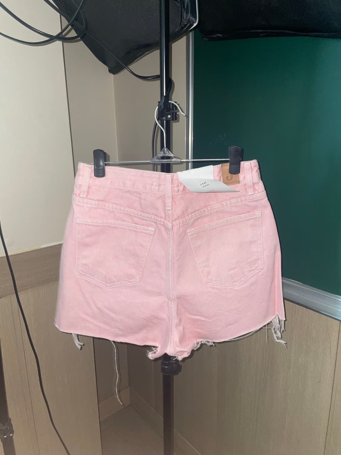 딸기우유 핑크 디스트로이드 반바지 팬츠 상품이미지4