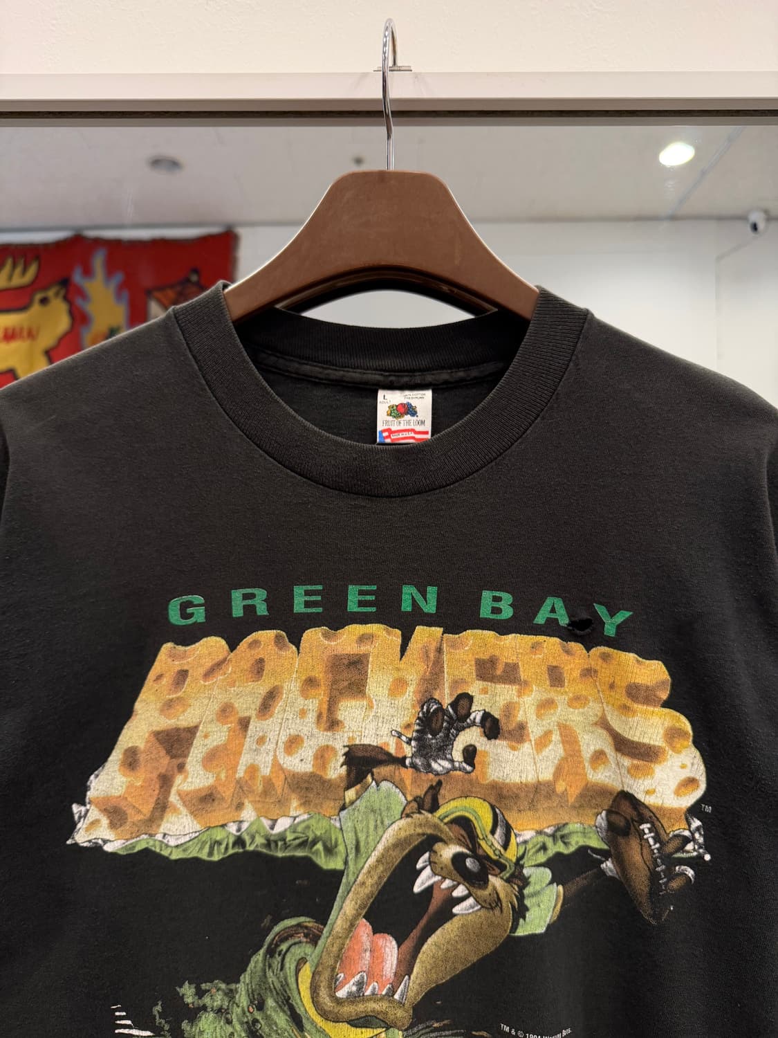90s Fruit of the loom NFL 워너브라더스 TAZ 티셔츠 상품이미지3