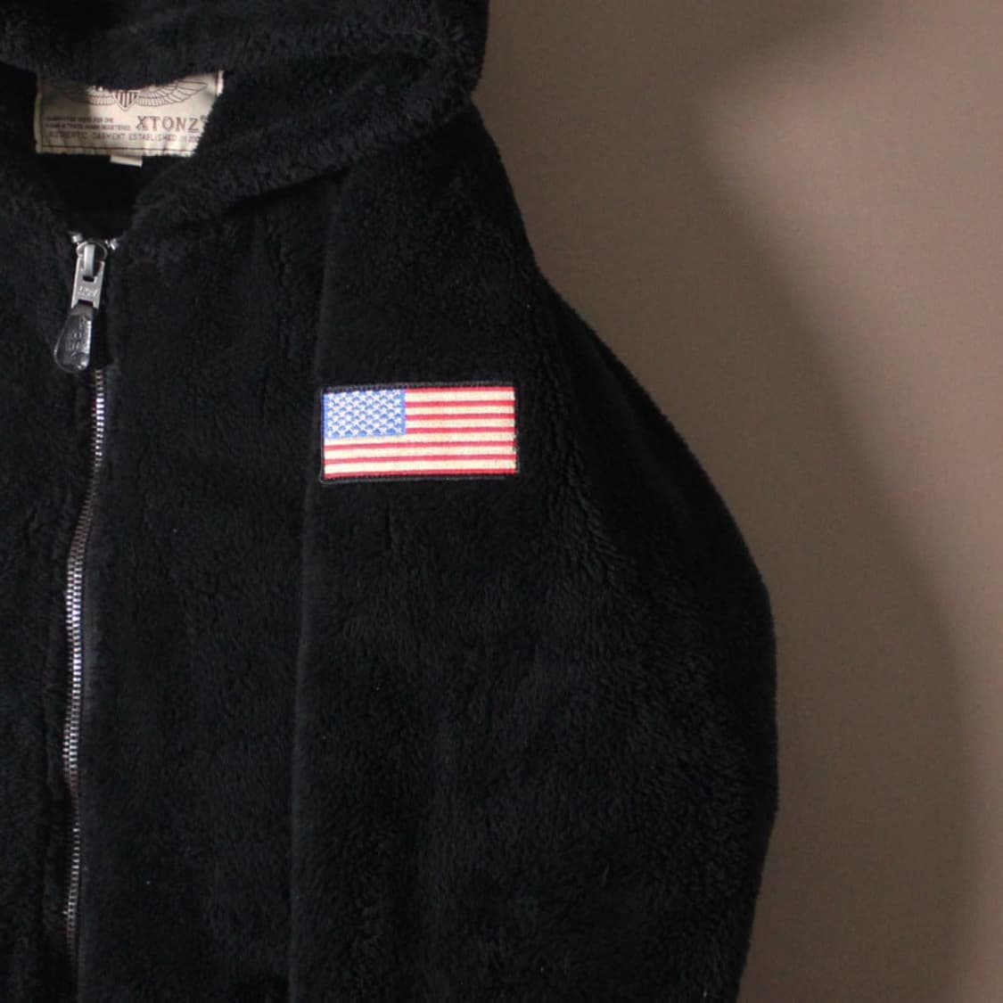 XTONZ 성조기·알래스카 패치 퀼팅 플리스 자켓 상품이미지3