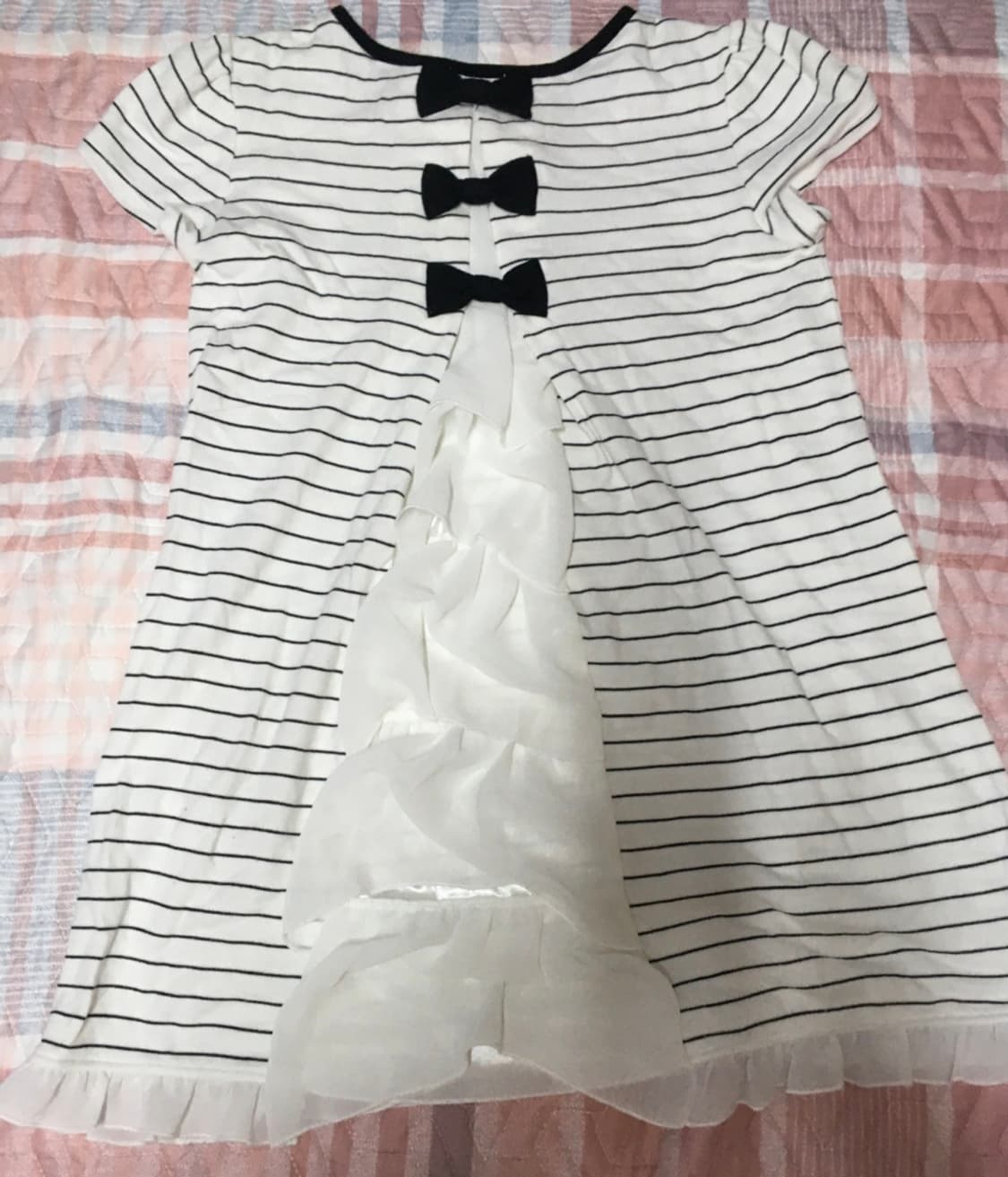 바비 반팔 스프라이트 리본 프릴 레이스 빈티지 탑 상품이미지2