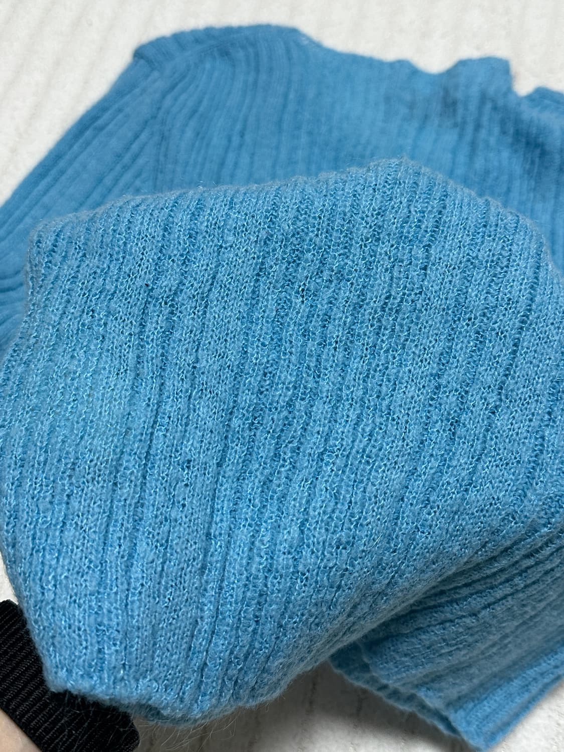 오버듀플레어 모헤어 니트 MOHAIR RIB KNIT TOP_OCEAN 상품이미지8