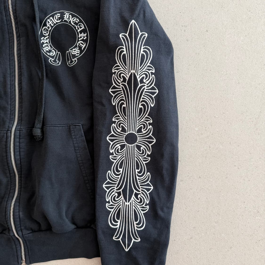 크롬하츠 홀스슈 플로랄 퍽유 후드집업 상품이미지3