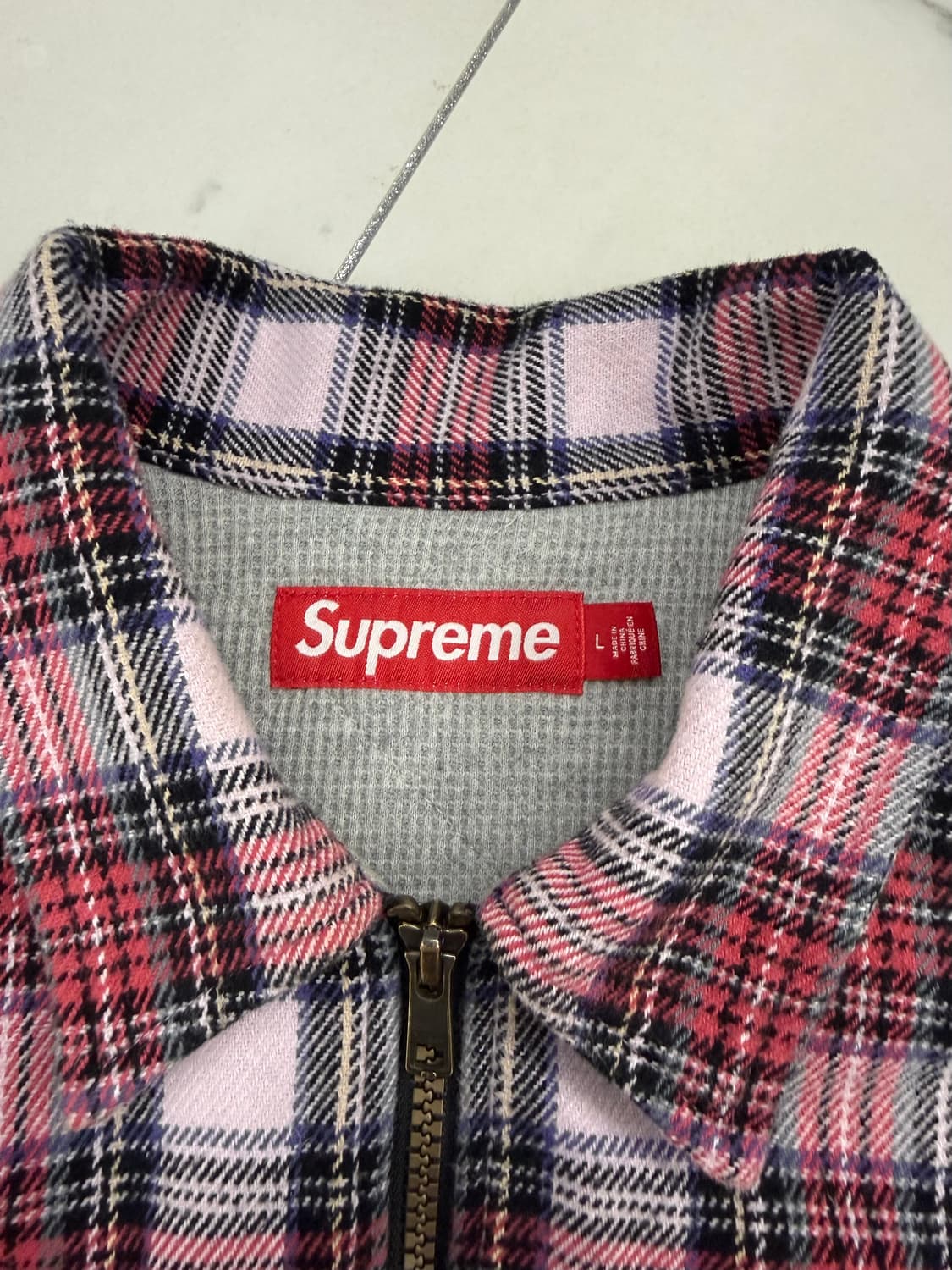 슈프림 써멀 라인드 집업 플란넬 셔츠 핑크 - 25FW 상품이미지5