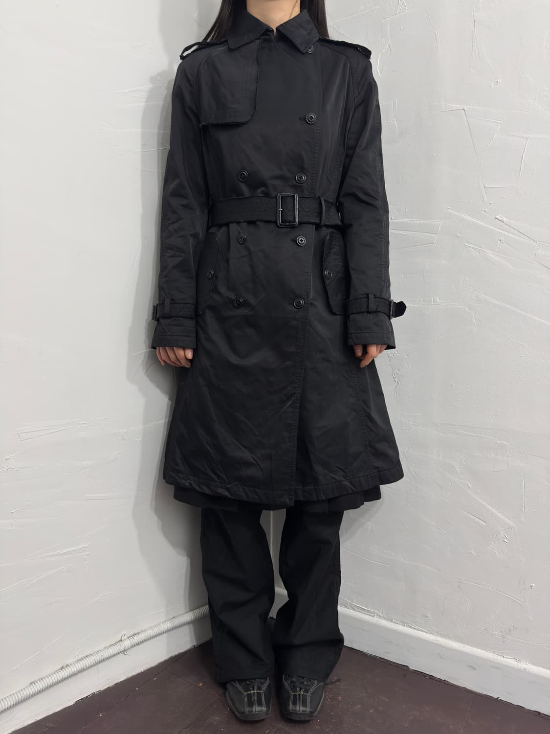 io black trench coat 상품이미지1