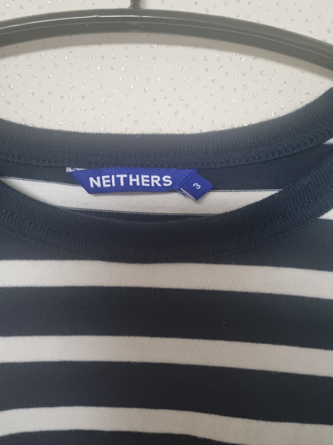 네이더스 스트라이프 롱슬리브 네이비 3사이즈 상품이미지2
