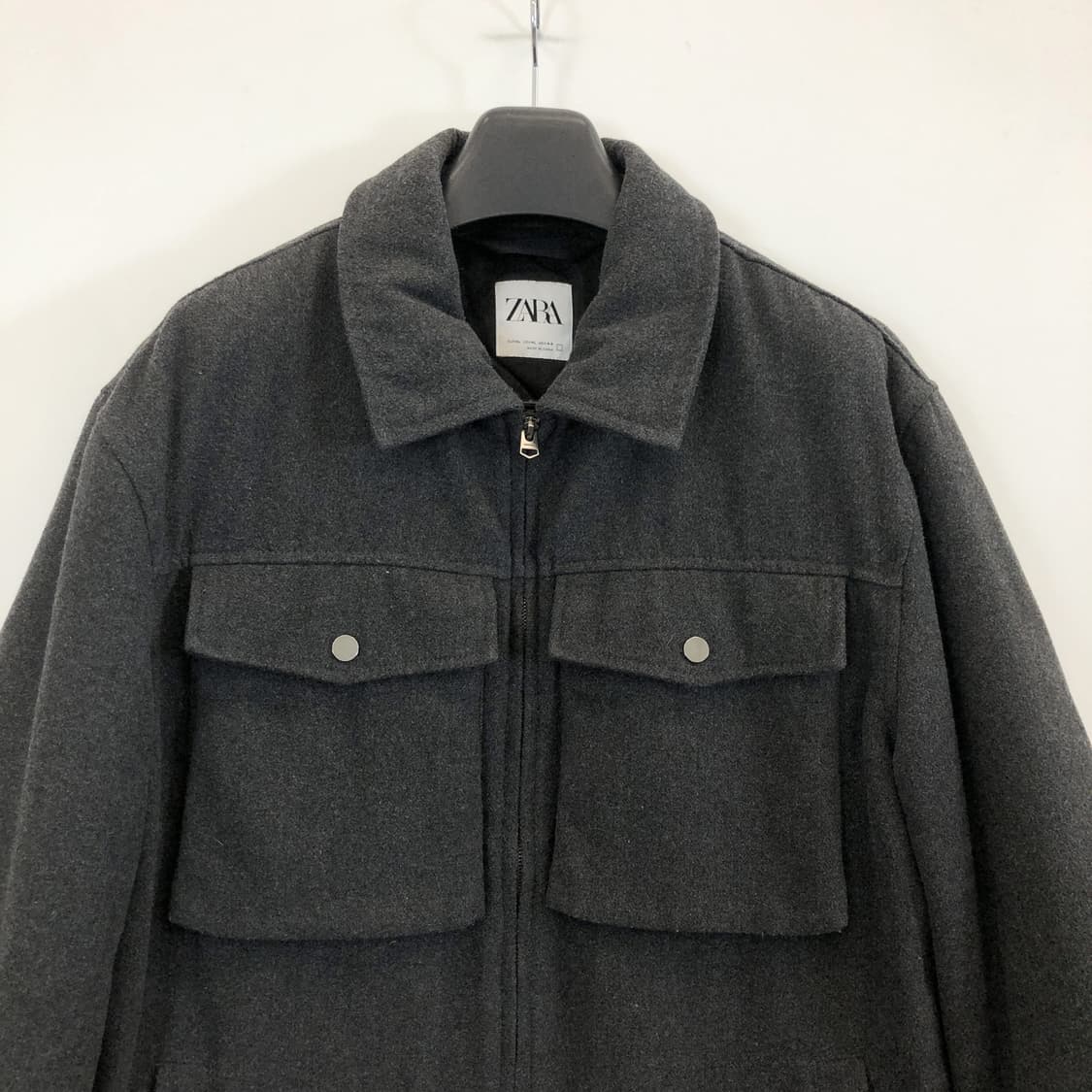 자라 울 모직 패딩셔츠 XL 누빔안감  상품이미지2