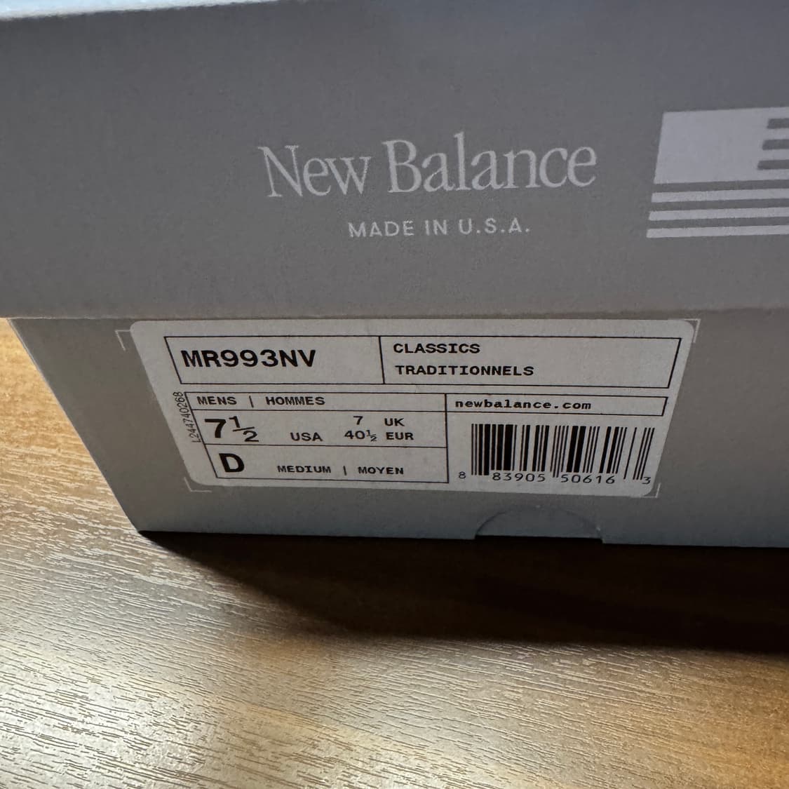 뉴발란스993 네이비 US7.5(255) MR993NV 상품이미지9