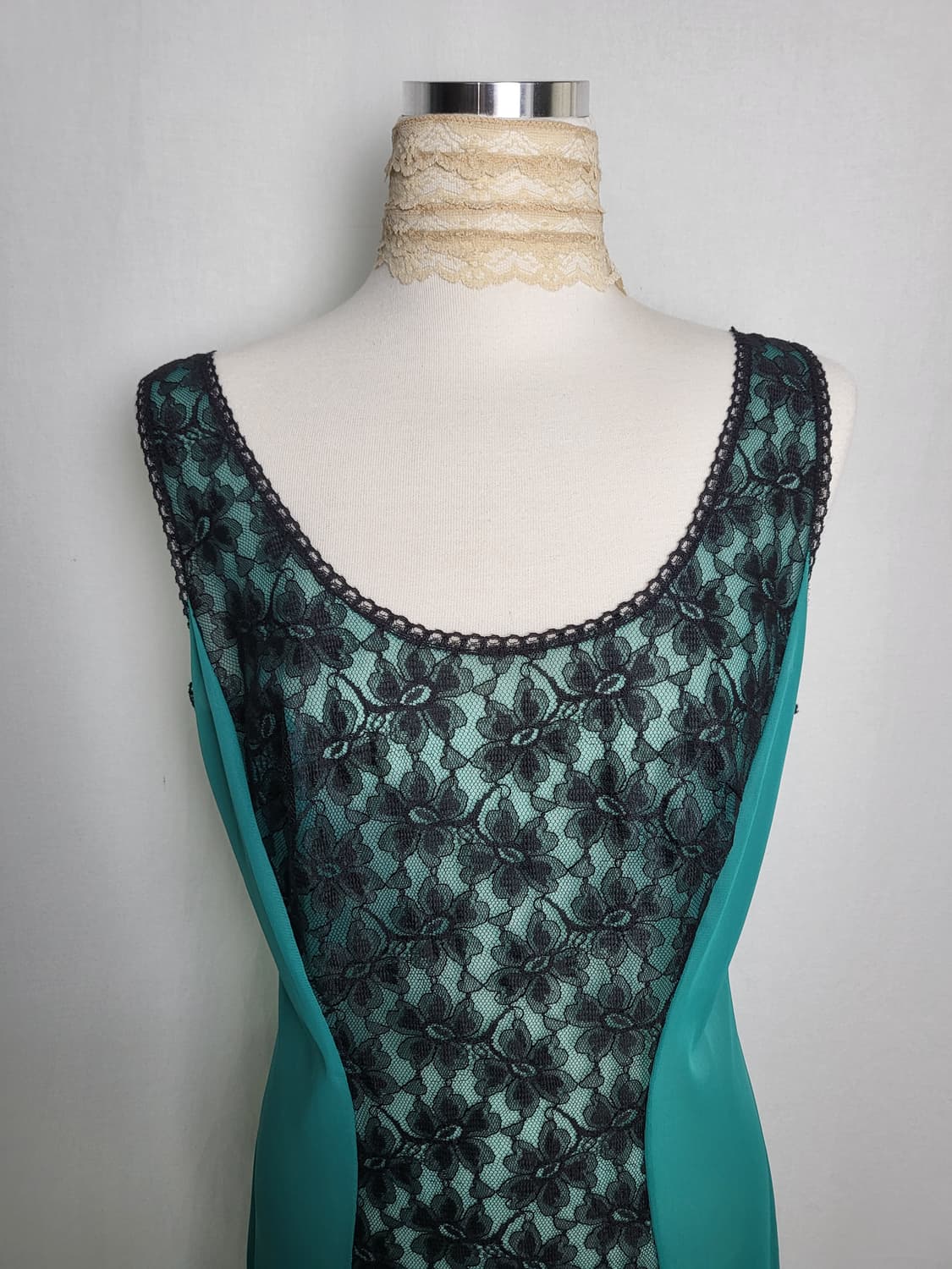 빈티지 포레스트 그린 드레스 상품이미지3