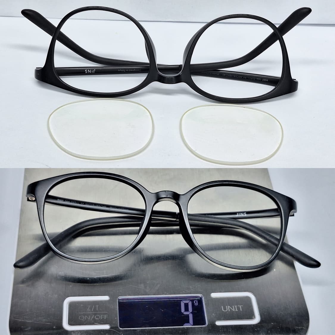 JINS 진스 MRF-18A-037 에어프레임 블랙 보스턴 안경테 안경 상품이미지8