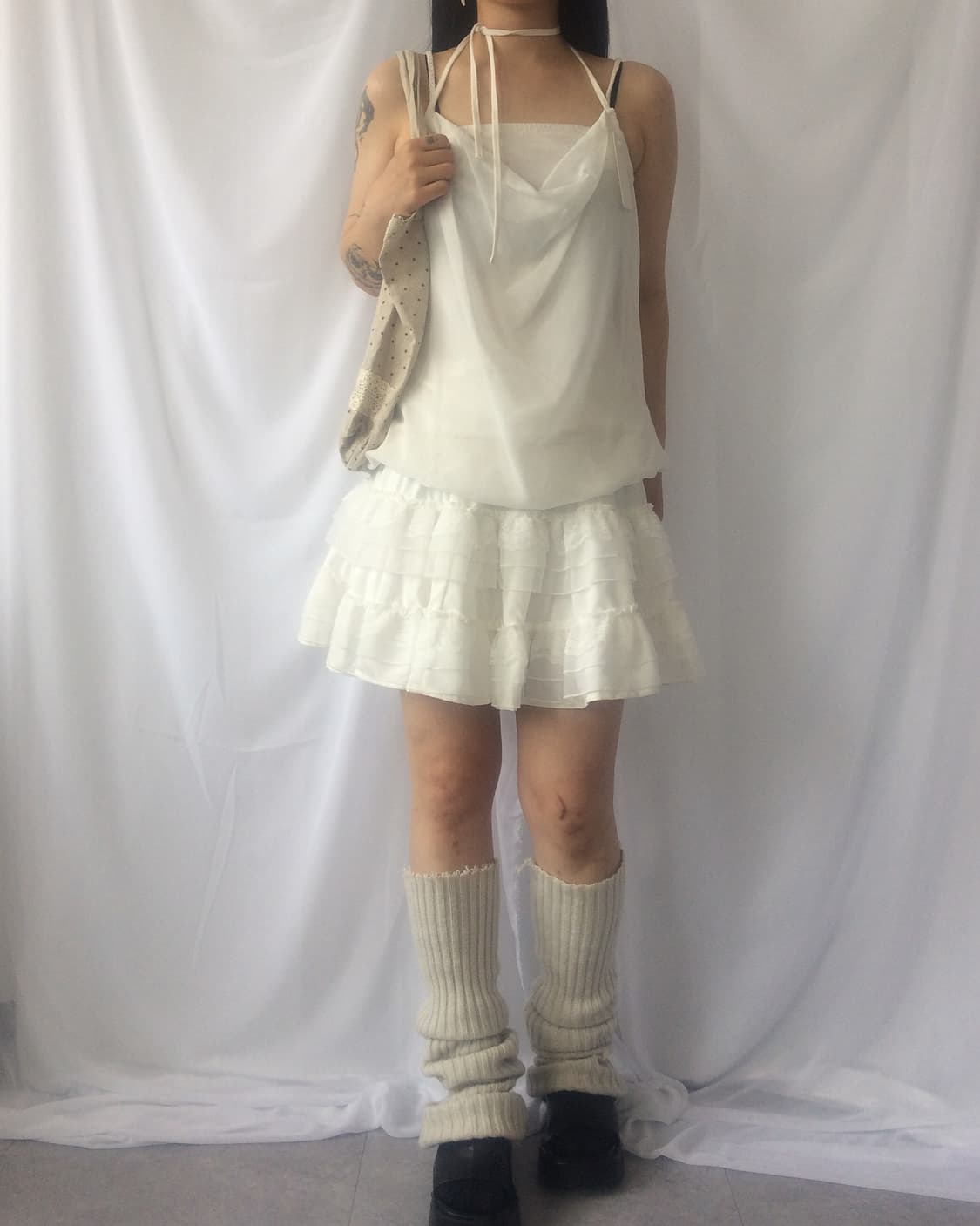 Tied drape point sleeveless 상품이미지6