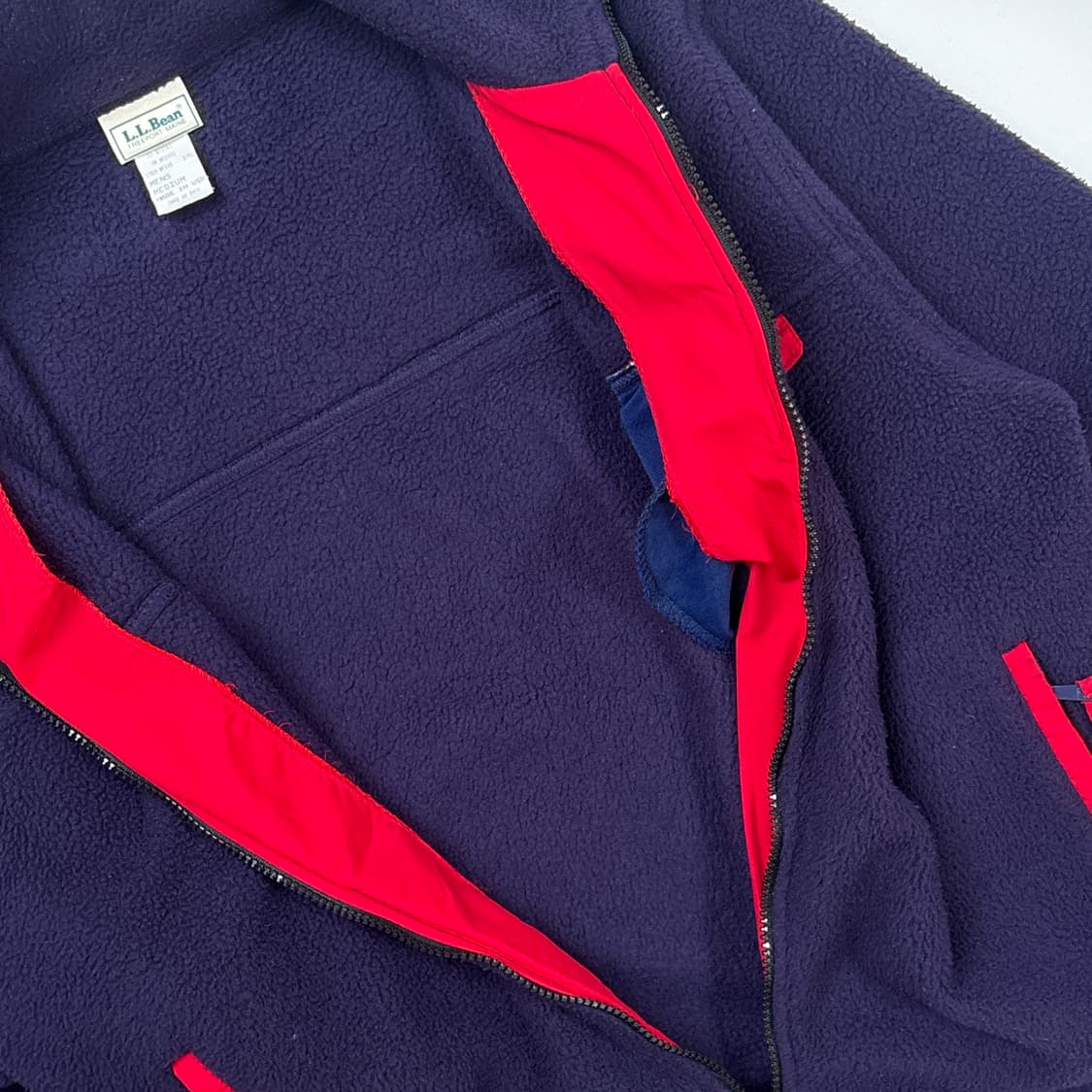 90s USA 엘엘빈 플리스 집업 상품이미지7