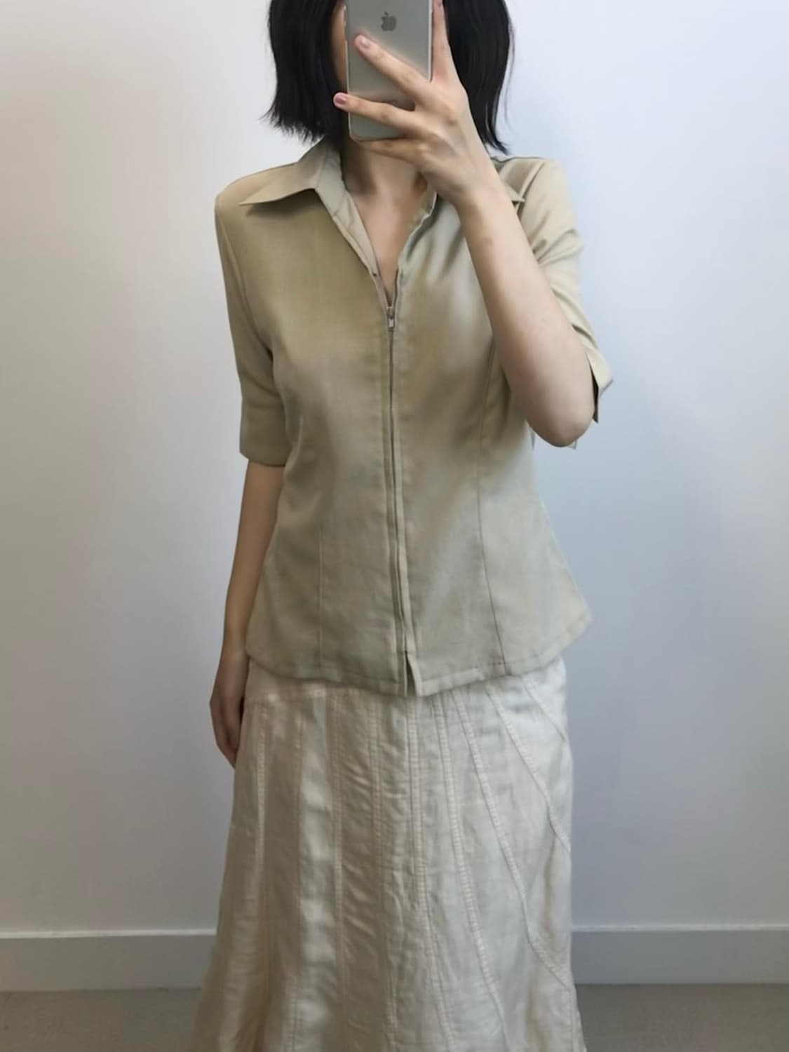 빈티지 카라 집업 자켓 상품이미지2