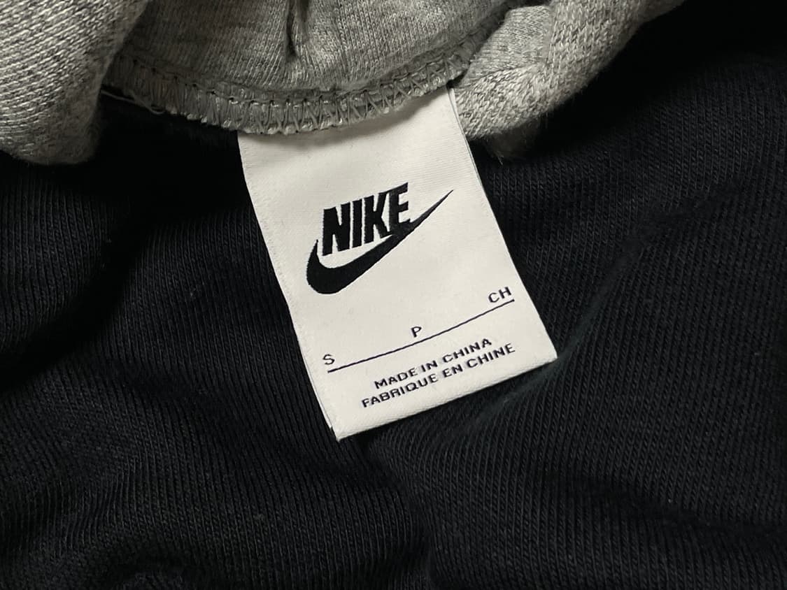 [새상품]나이키 미니 스우시 크롭 밴딩 플리스 숏 후드티 블랙 그레이 상품이미지5