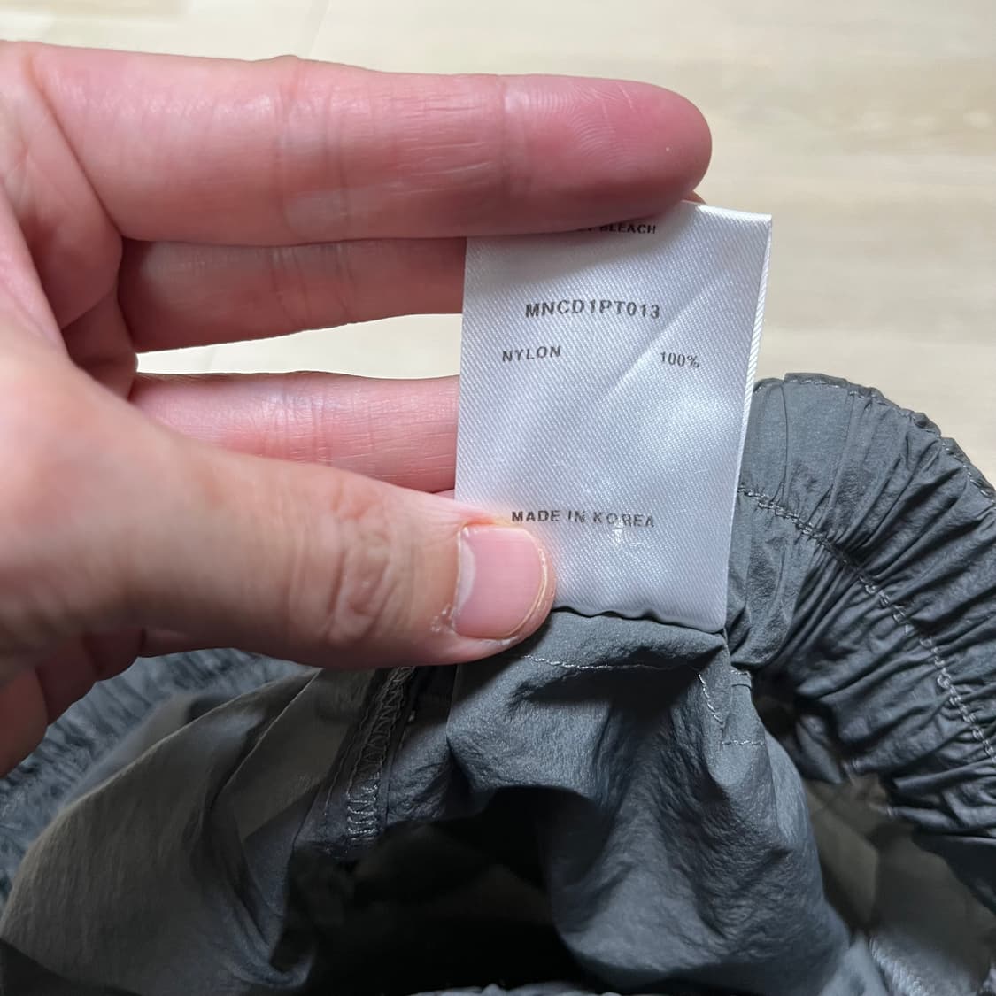 (ONE SIZE) 새상품 모노하 MONOHA 페이퍼 숏 팬츠 그레이 상품이미지9