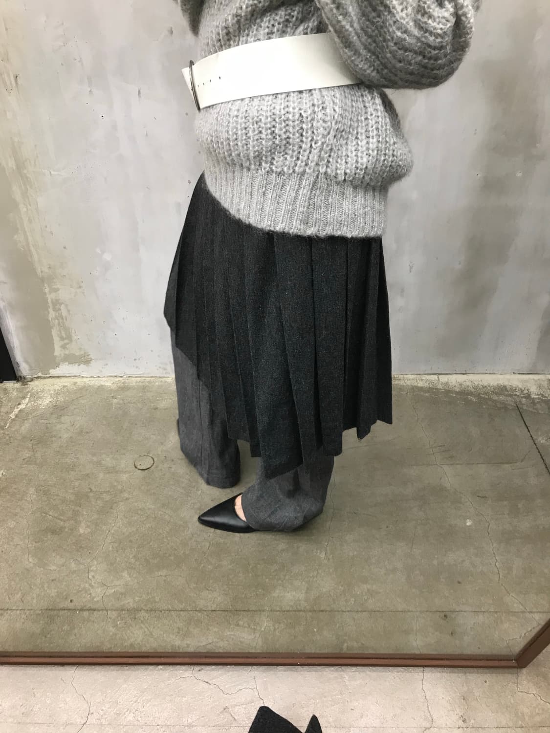 Wool pleats sk 상품이미지4