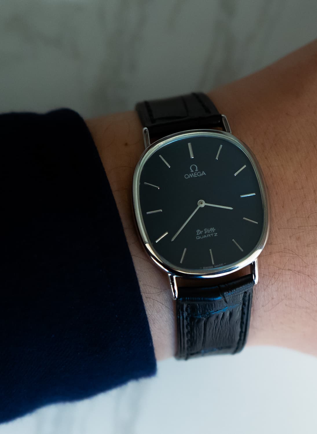 오메가 엘립스 네이비 빈티지 쿼츠 시계 상품이미지1