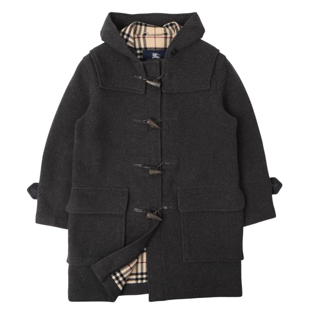 버버리 런던 챠콜 울 더플 코트 상품이미지1
