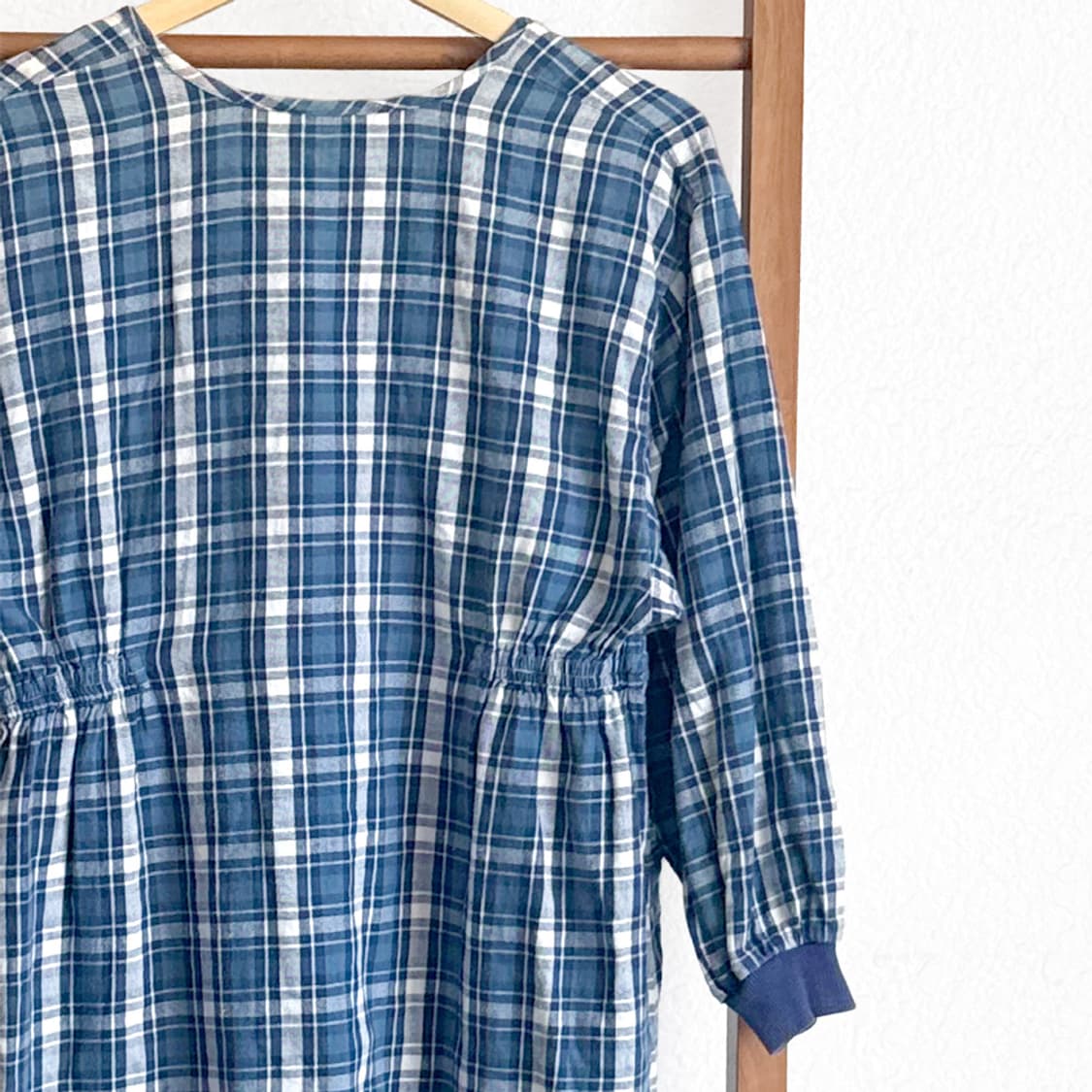 블루 코티지 체크 원피스 상품이미지9