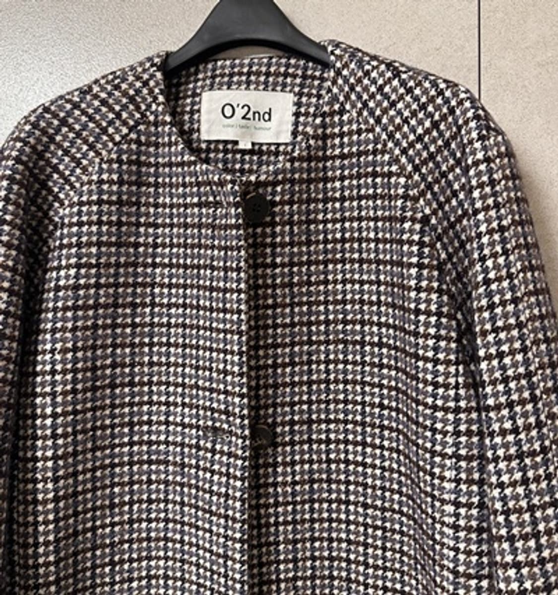 오즈세컨 비즈장식 노카라 코트  상품이미지4