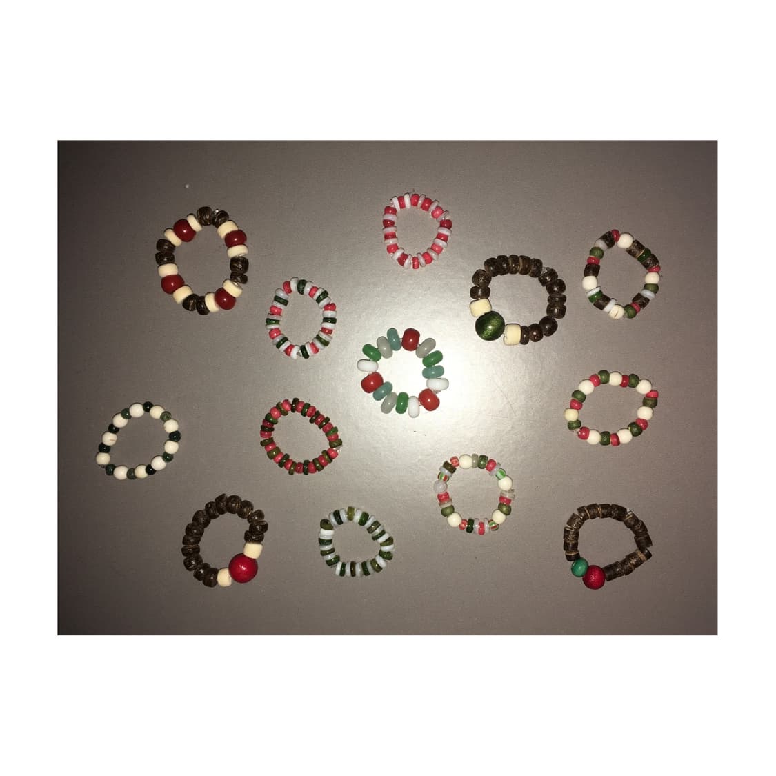 [악] 크리스마스 비즈 반지 상품이미지1