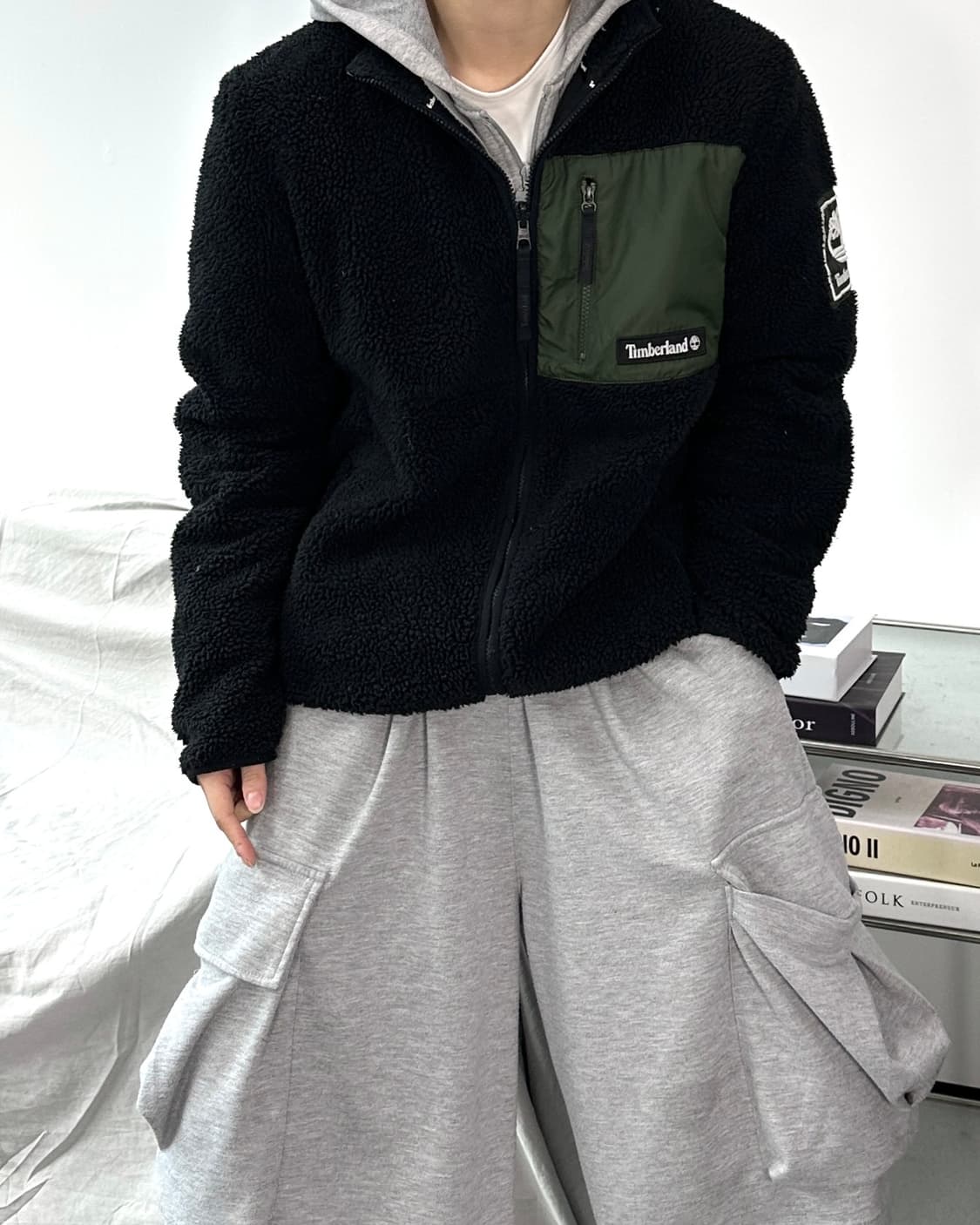 팀버랜드 셰르파 카키 플리스 자켓 L 상품이미지2