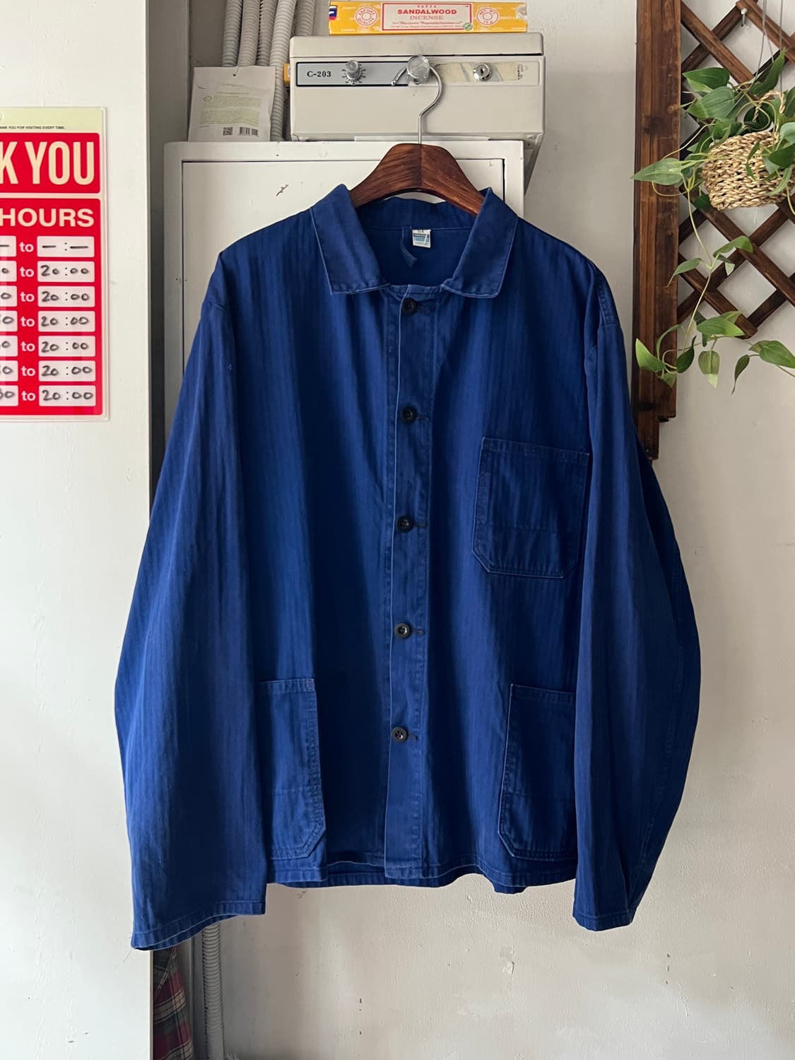 [XL]90's 빈티지 MERK 사 HBT 프렌치 워크자켓 상품이미지1