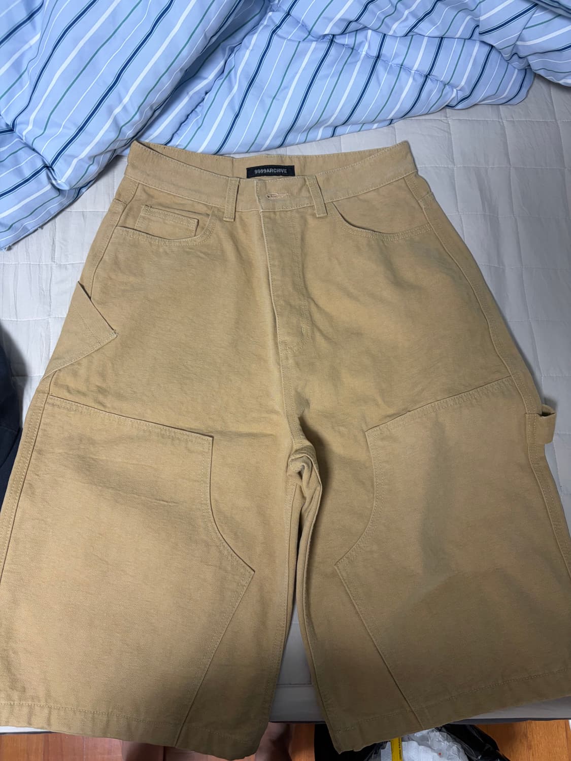 9999아카이브 더블니 버뮤다 팬츠 상품이미지1