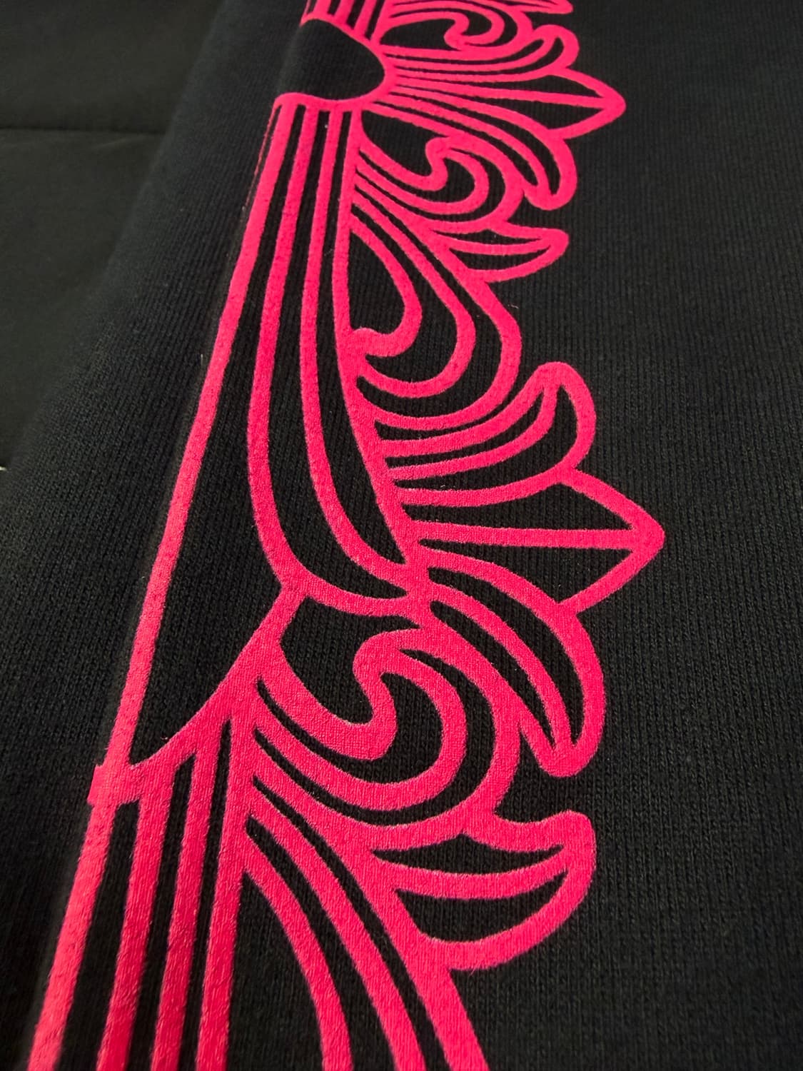 크롬하츠 홀스슈 플로랄 후드 집업 블랙핑크 L 상품이미지5