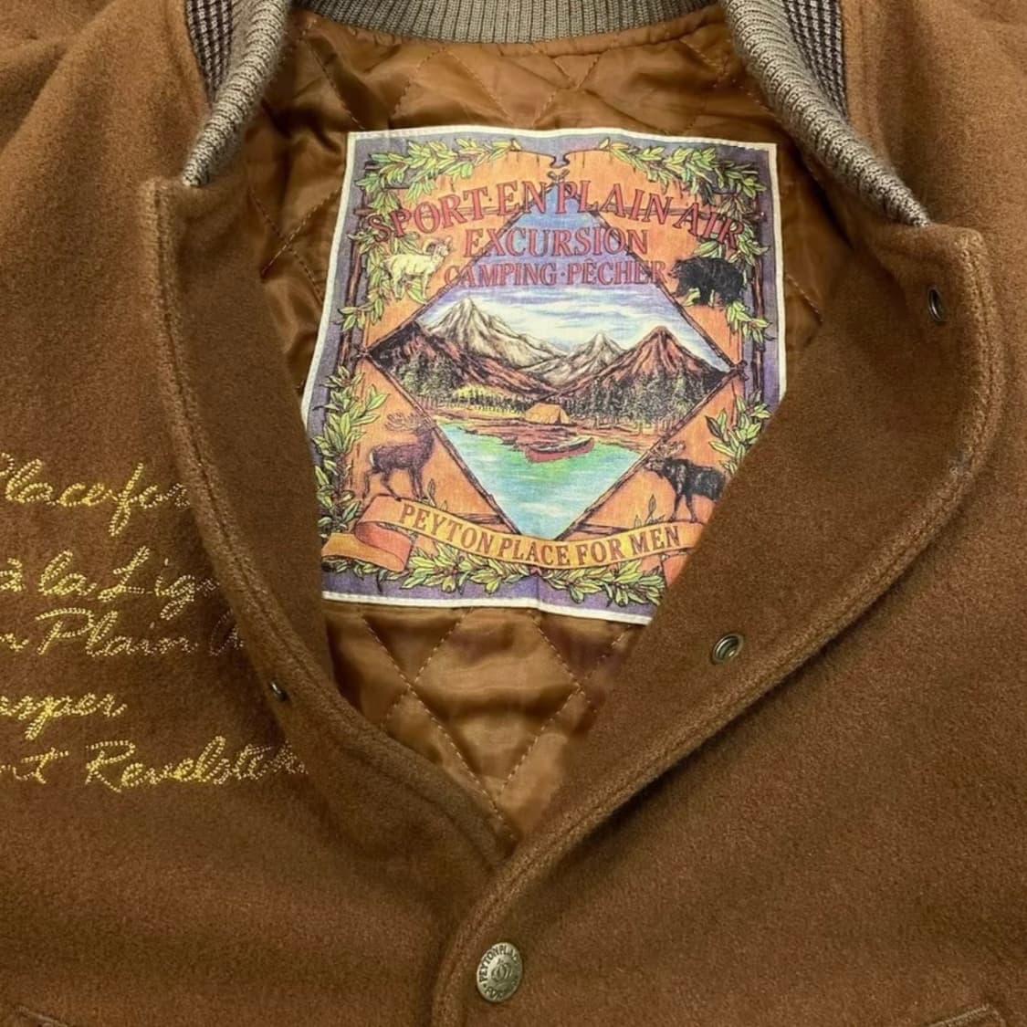 80s-90s Vintage PPFM 자수 봄버 자켓 상품이미지2