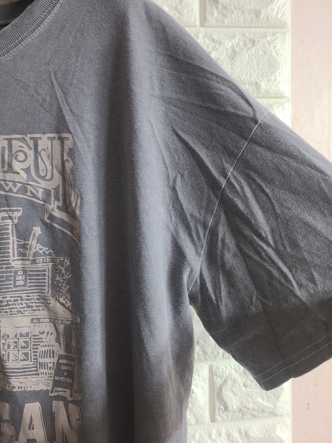 dtm 프린팅 반팔 티셔츠 회색(105) 상품이미지4