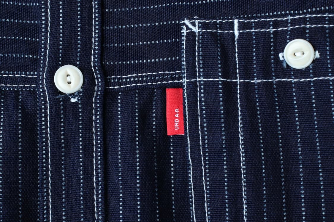 (L-XL) 언더에어 셔츠 남방 스트라이프 스티치 인디고-H33207 상품이미지5