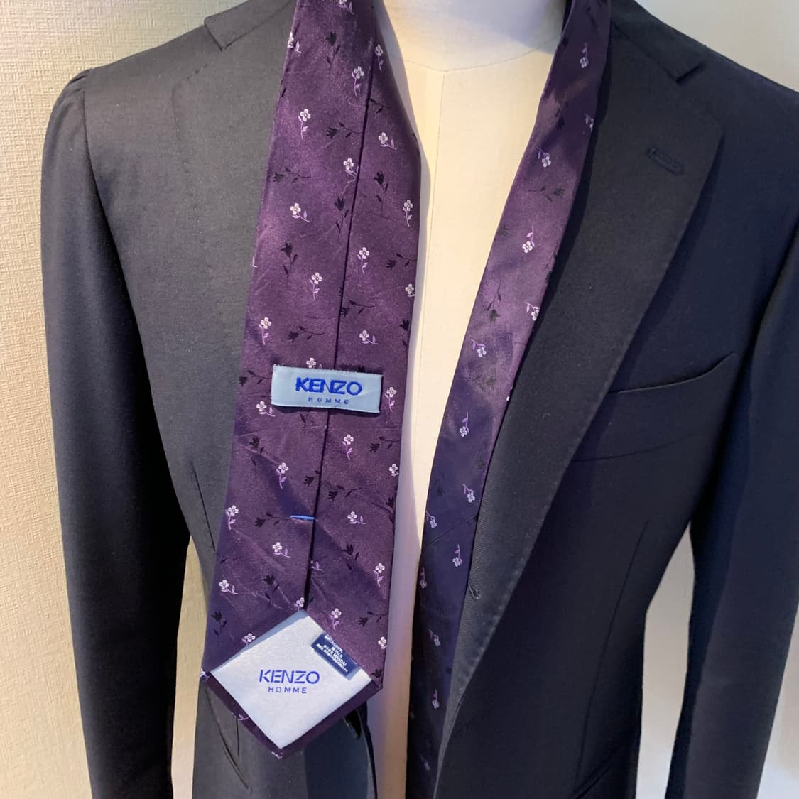 겐조(KENZO) 플라워 퍼플컬러 명품넥타이 100실크 A+등급 최상급 상품이미지2